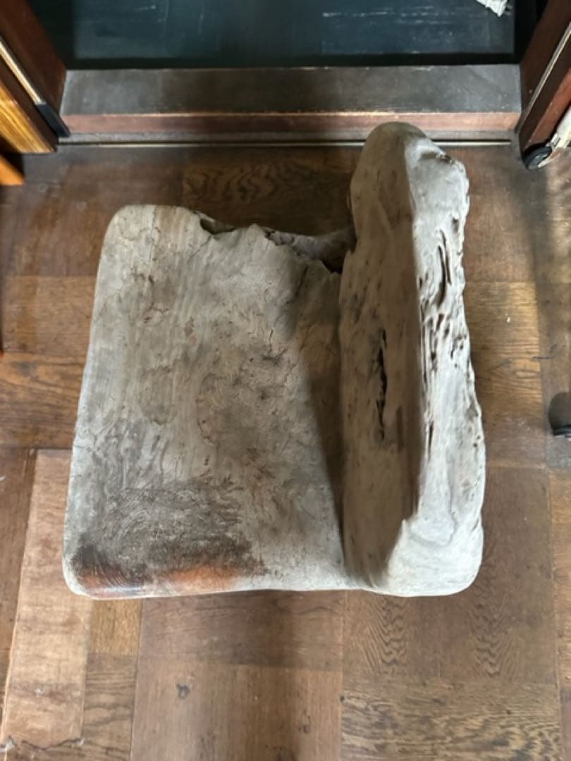 インドネシアチーク古木の臼椅子