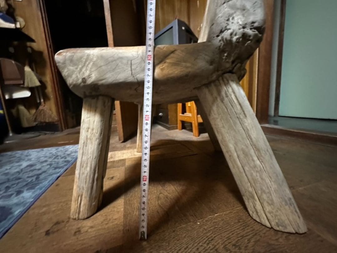 インドネシアチーク古木の臼椅子