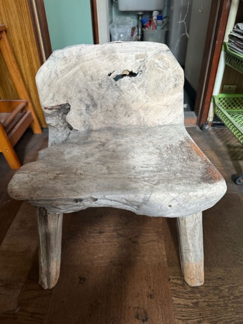 インドネシアチーク古木の臼椅子