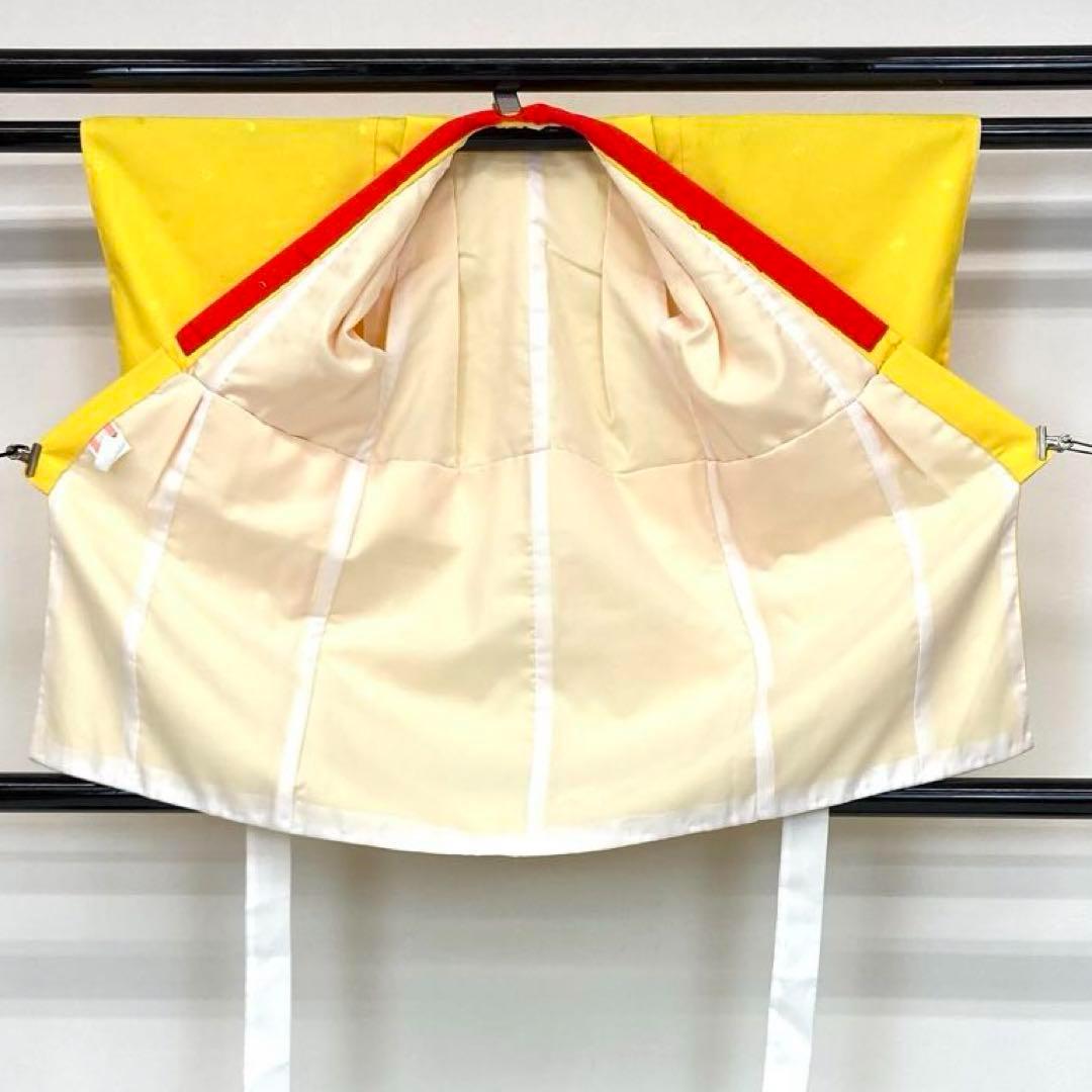 【着物と帯 時流】O24-55s◇七五三 ３才女の子着物&作り帯.草履.巾着6点