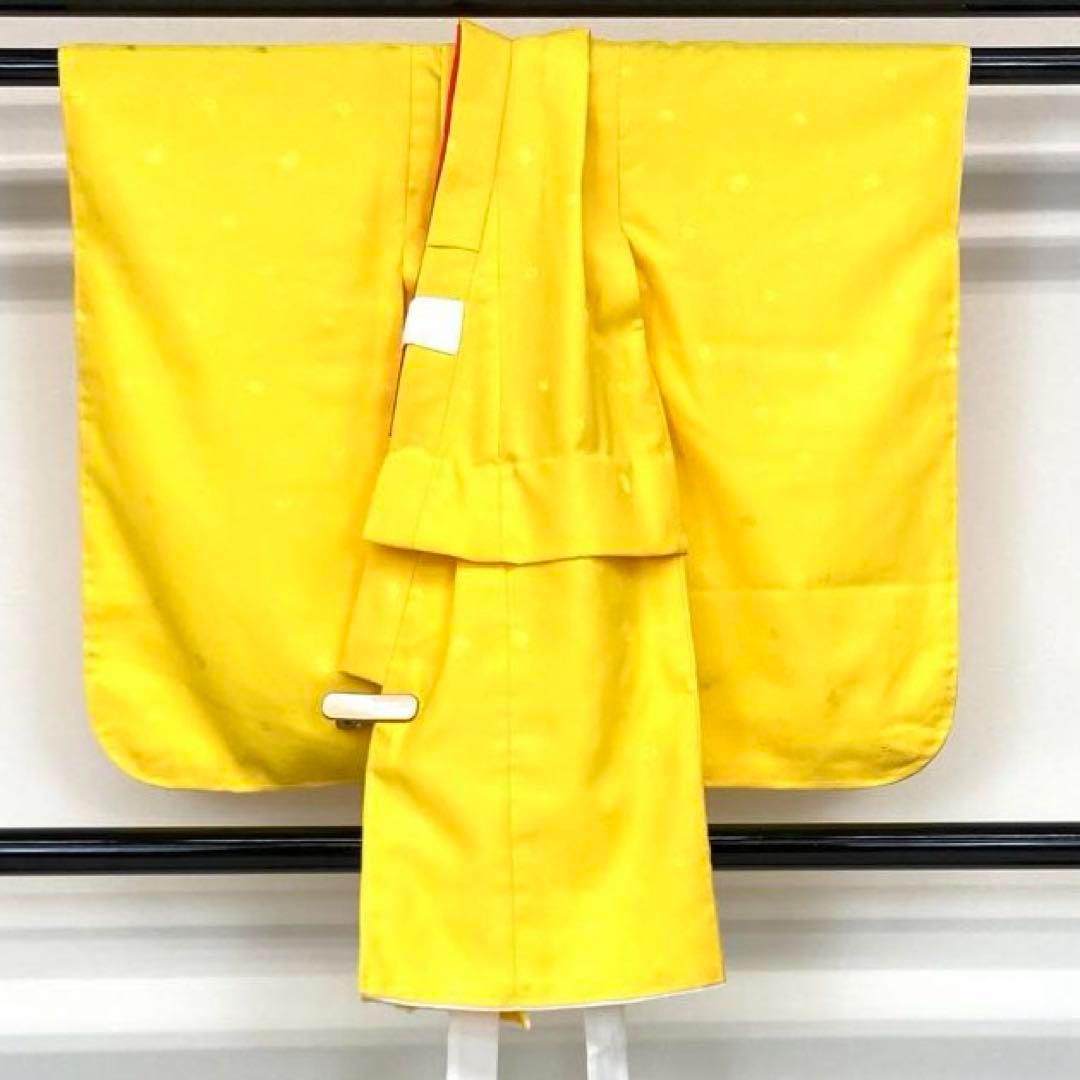 【着物と帯 時流】O24-55s◇七五三 ３才女の子着物&作り帯.草履.巾着6点