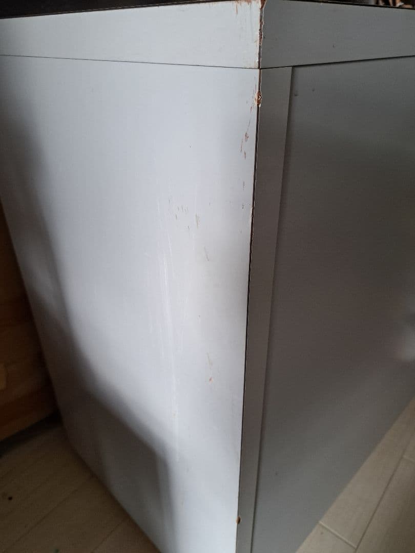 ホワイトグレー キッチンカウンター 収納付き