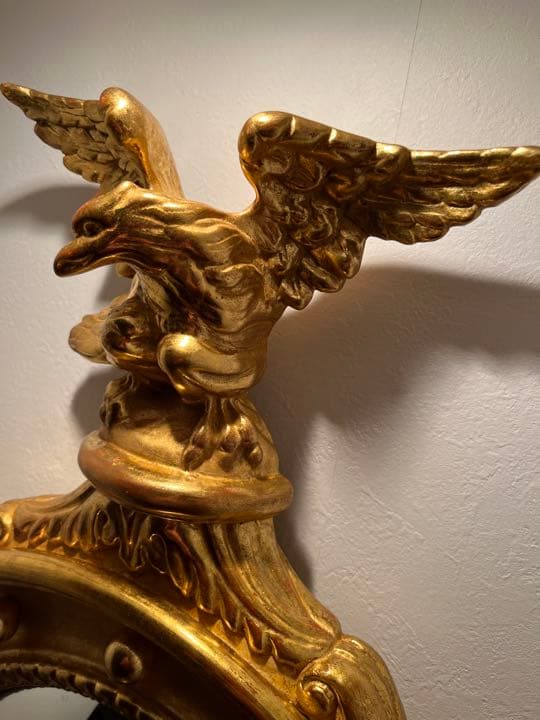 アメリカンフェデラルスタイル　鏡　高級　インテリア　彫刻　ラグジュアリー　雑貨