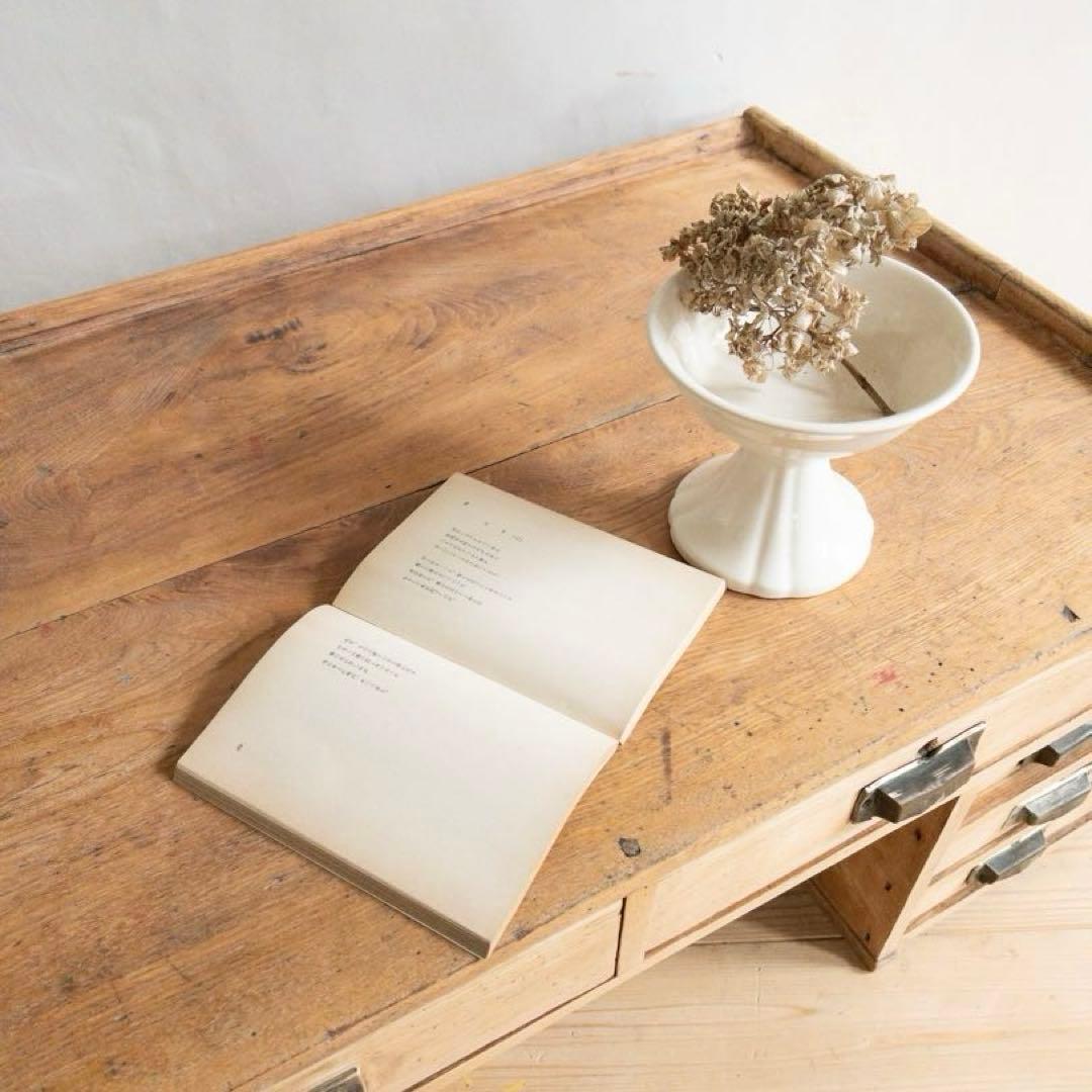 剥離家具　無垢材　ローデスク　M025　古道具　古家具　アンティーク　ビンテージ