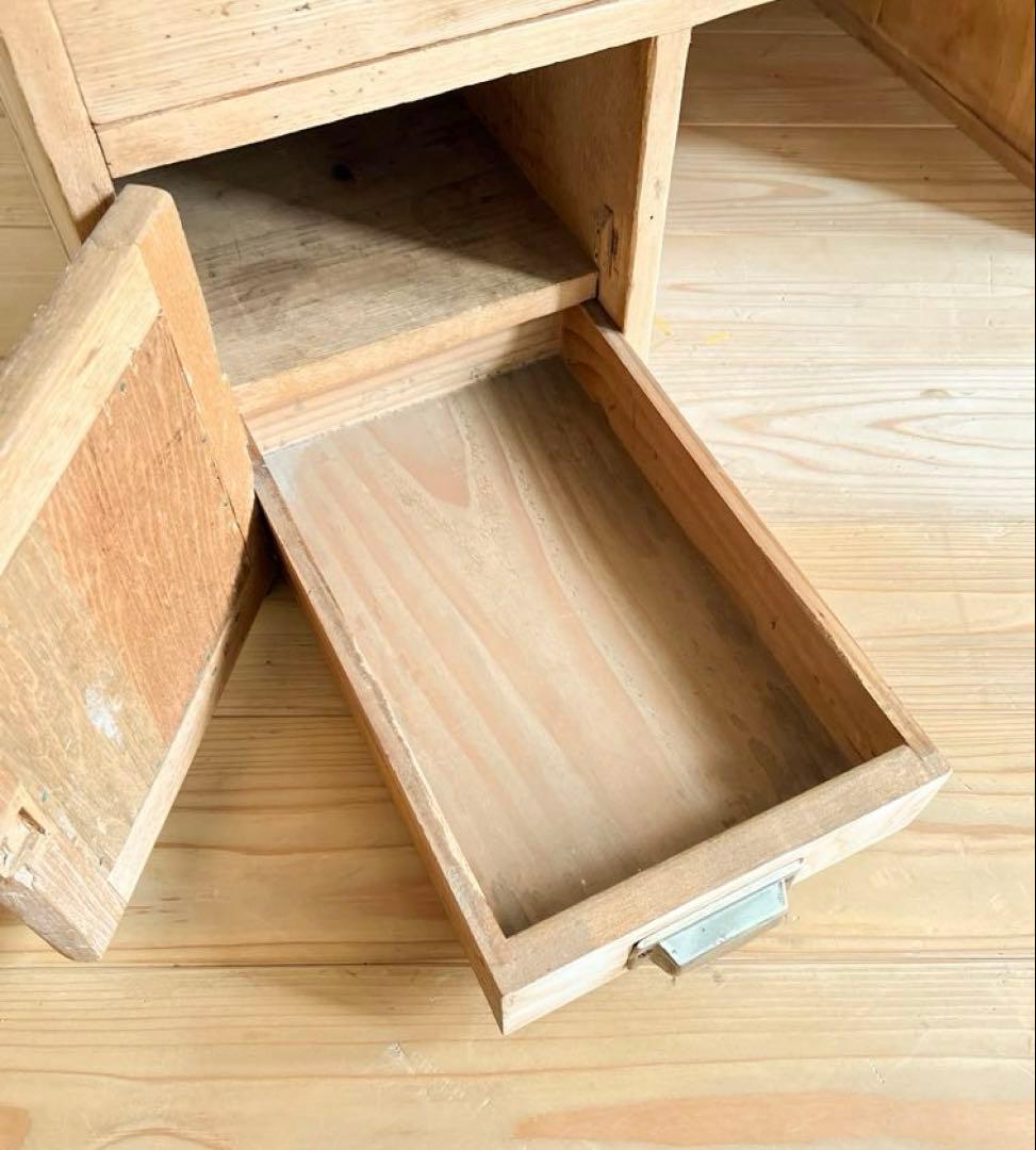 剥離家具　無垢材　ローデスク　M025　古道具　古家具　アンティーク　ビンテージ