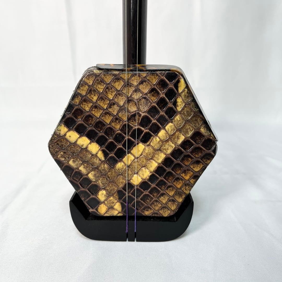 黒檀 二胡 本革 蛇革 中国 民族楽器 - 弦楽器正規 品