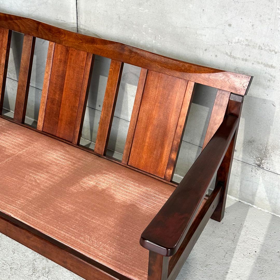 ★80年代★ モリシゲ 応接ソファ 3人掛け｜昭和レトロ 和モダン｜高級旅館仕様