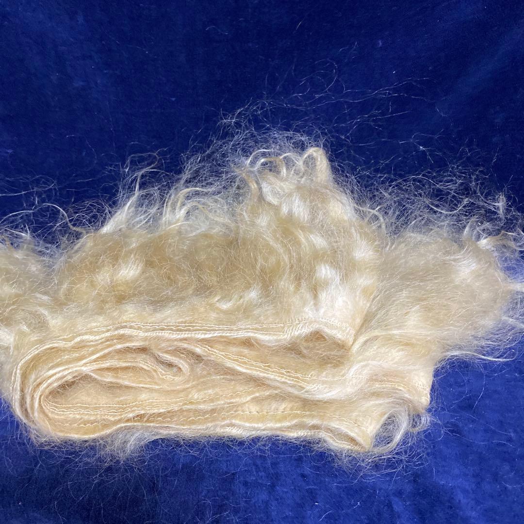 ビスクドール用モヘアロックウェフティング 180cm ブロンド