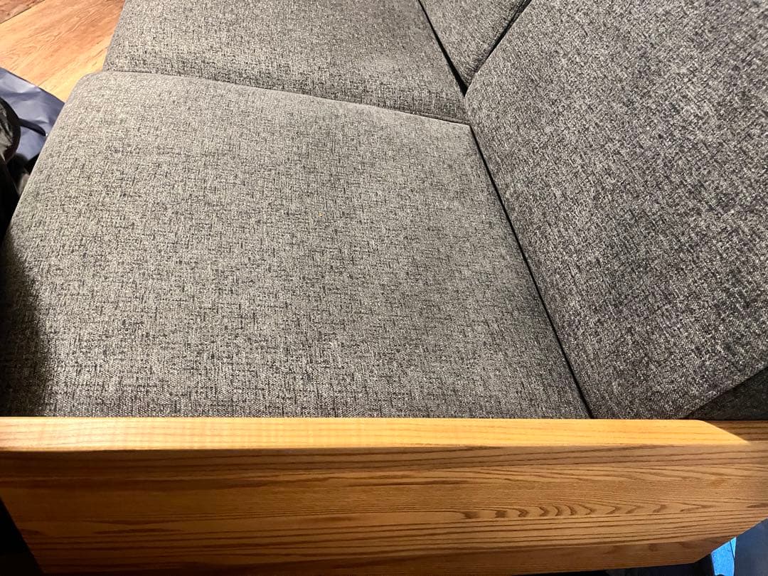 モダン木製フレーム 2人掛けソファ