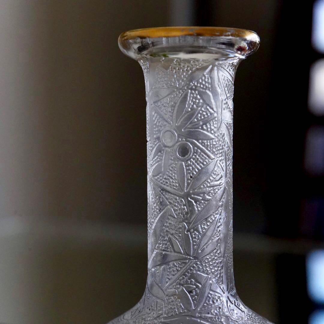 極希少★オールドバカラBACCARAT★24金彩★アシッドエッチング デカンタS