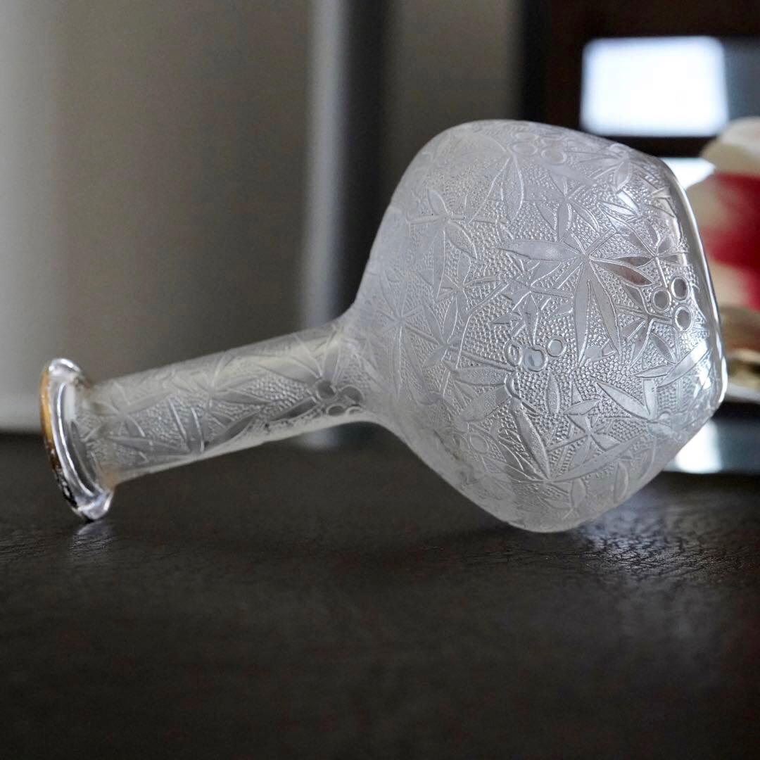 極希少★オールドバカラBACCARAT★24金彩★アシッドエッチング デカンタS