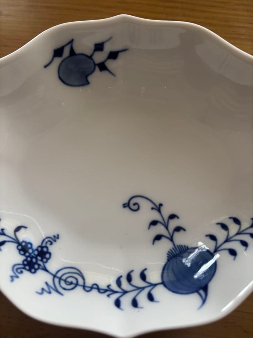 レアアイテム　マイセン　ブルーオニオンスタイルのひし形プレート