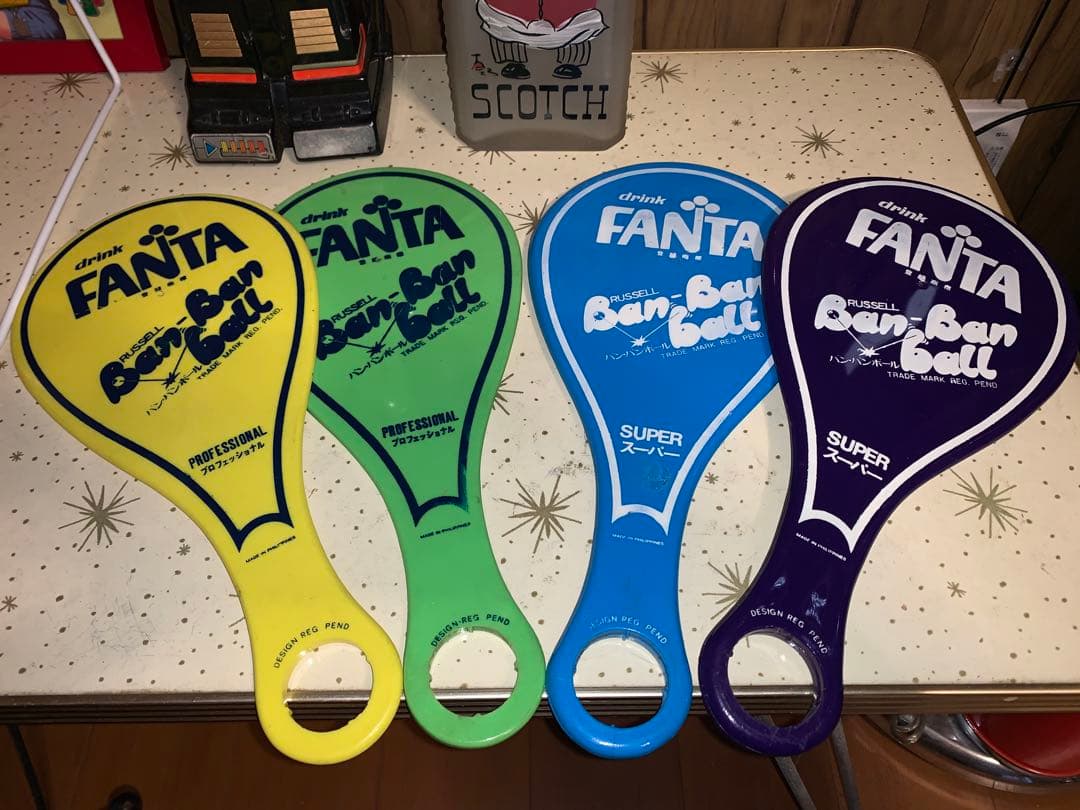 当時物 ファンタ バンバンボール 4個セット コカコーラ ビンテージ