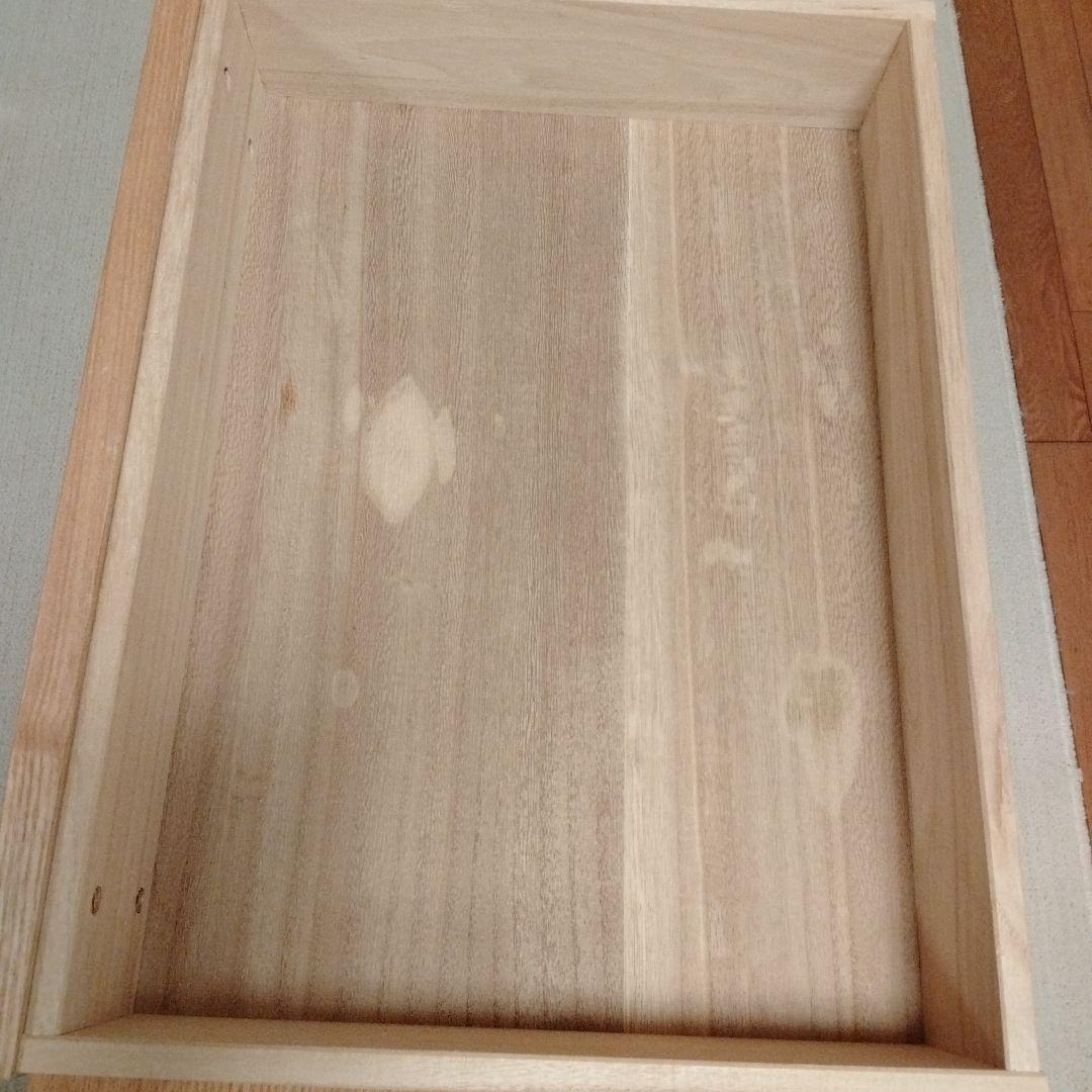 【無印良品】木製ワゴン・サイドテーブル 廃盤品　引き出し付き