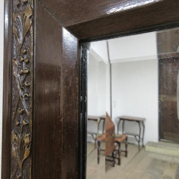 イギリス アンティーク 家具 ウォールミラー 壁掛け鏡 カフェ 英国 6387d