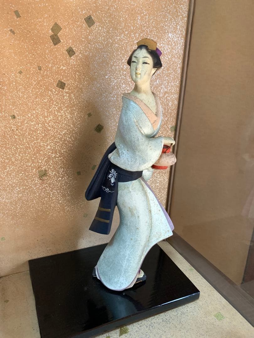 昭和レトロ　博多人形　日本人形　和風人形　陶器　着物人形　アンティーク　汚れあり