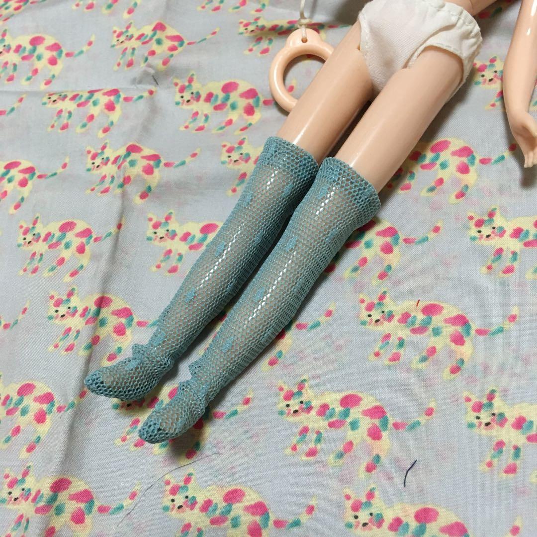 透け感ドットオーバーニーソックス  リカちゃん　ブライス