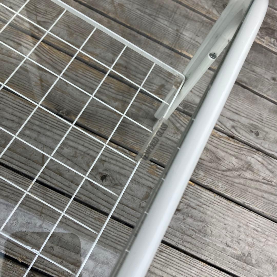 昭和レトロ ミッドセンチュリー アイアンフレーム センターテーブルガラステーブル