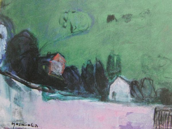 吉岡耕二、カーニュ、希少画な集画、状態良好、新品高級額・額装付