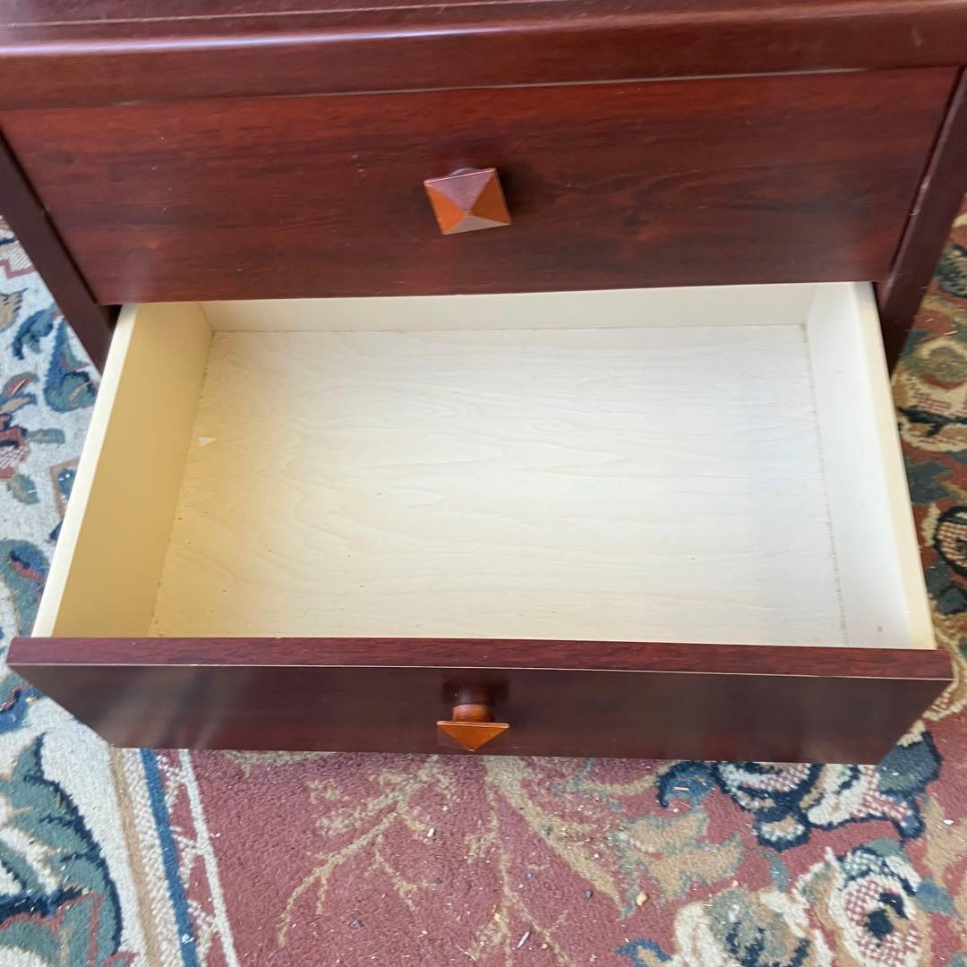 昭和レトロ 古家具 ストライプガラス戸 木製 食器棚 カップボード サイドボード