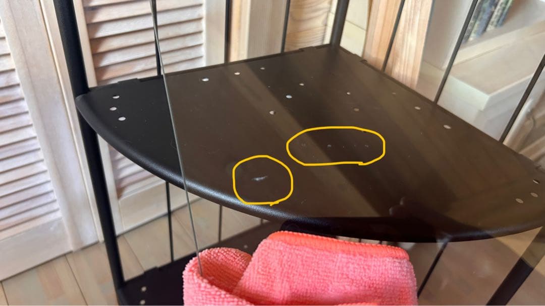 廃盤品 IKEA ブラックコーナーシェルフ スチール・ガラス製 - メルカリ