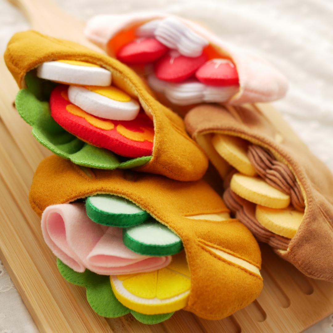 【サンプルページ　No.11】フェルトままごと　クロワッサンサンド