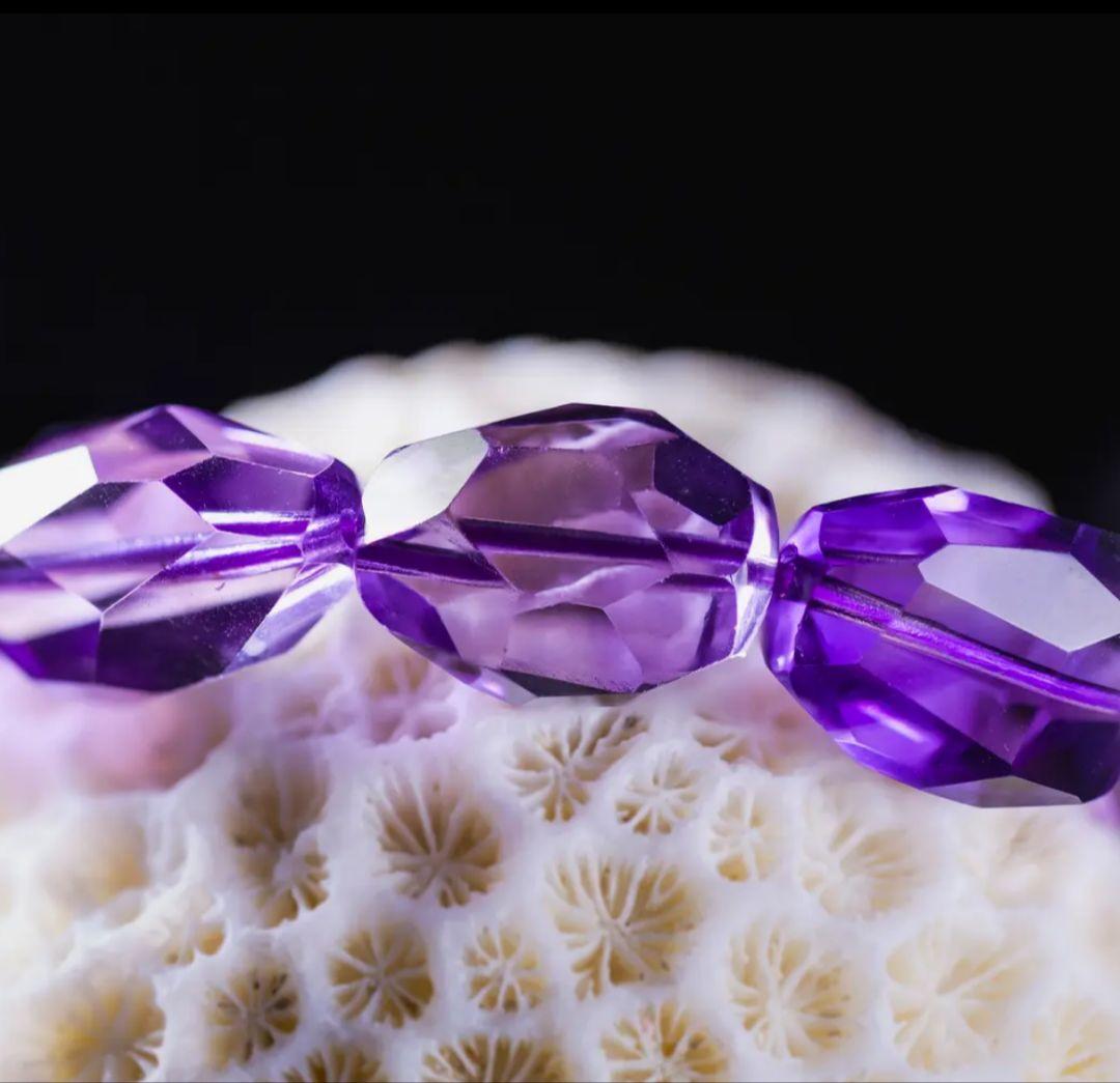 ウルグアイ產◆透明◆カットアメジスト 16.3mm K00629