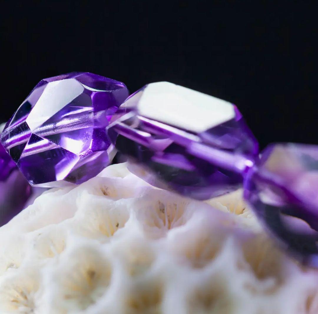 ウルグアイ產◆透明◆カットアメジスト 16.3mm K00629