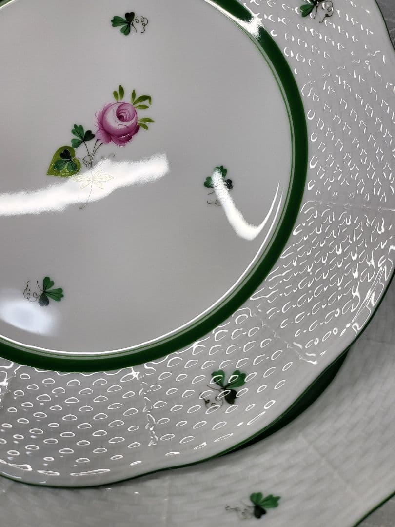 未使用✨ヘレンド ウィーンの薔薇 プレート 中皿 ピンク ローズ✨希少23cm