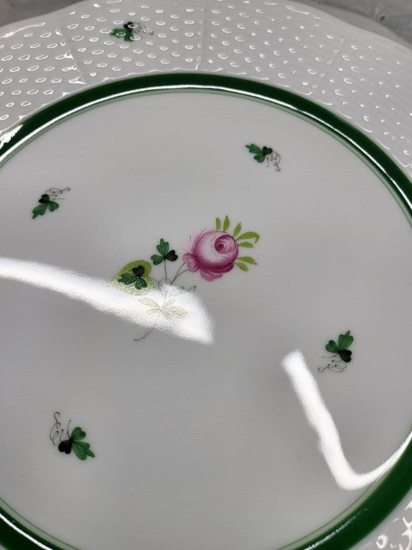 未使用✨ヘレンド ウィーンの薔薇 プレート 中皿 ピンク ローズ✨希少23cm