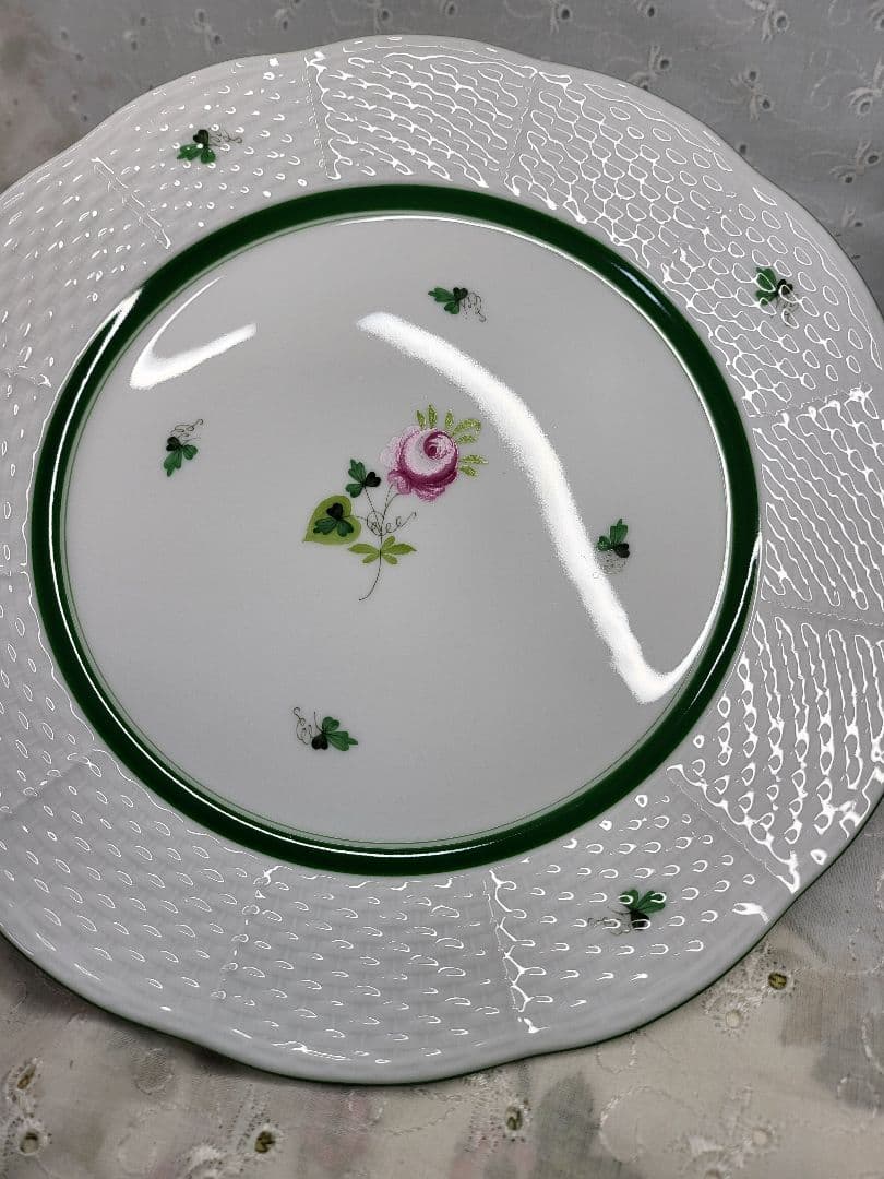 未使用✨ヘレンド ウィーンの薔薇 プレート 中皿 ピンク ローズ✨希少23cm