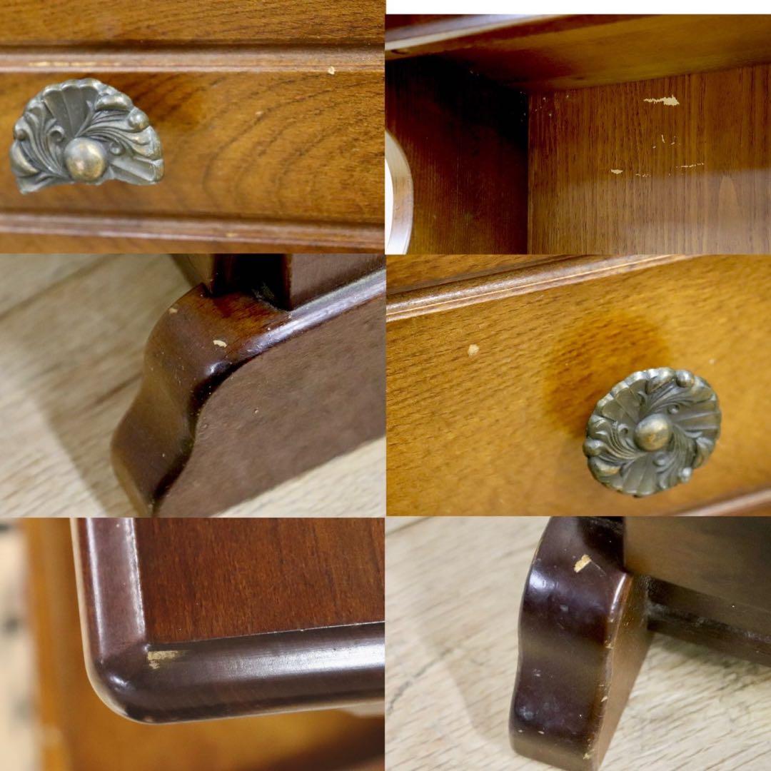 GMHS380A○karimoku / カリモク オールドカリモク 電話台 花