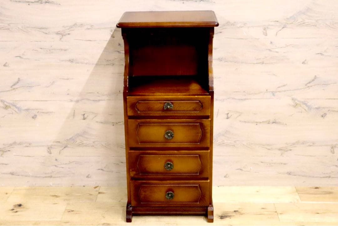 GMHS380A○karimoku / カリモク オールドカリモク 電話台 花