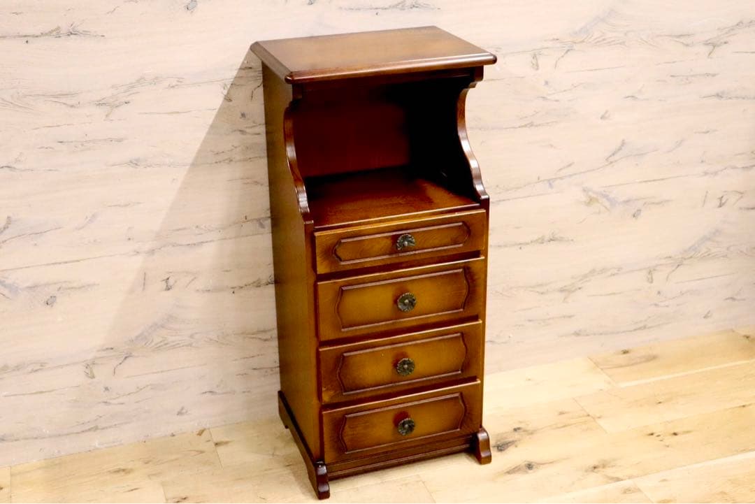 GMHS380A○karimoku / カリモク オールドカリモク 電話台 花