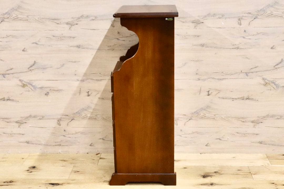 GMHS380A○karimoku / カリモク オールドカリモク 電話台 花