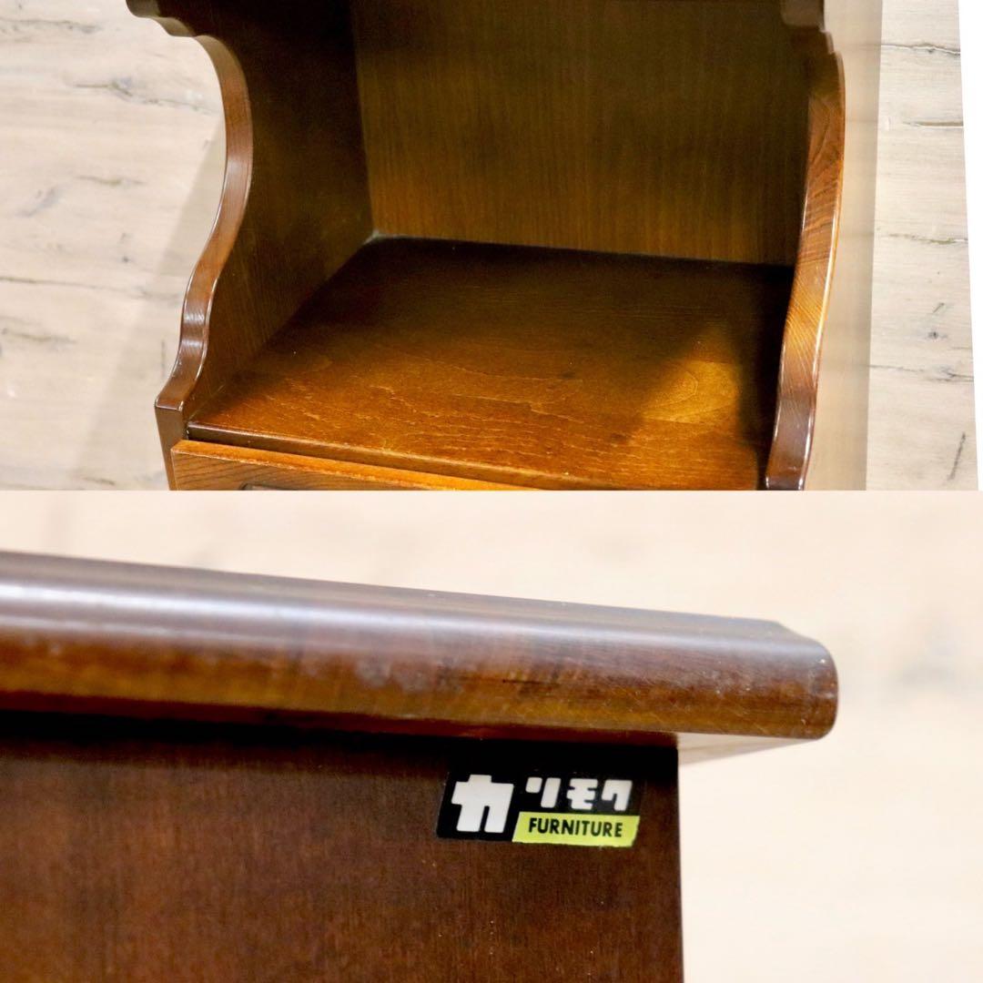 GMHS380A○karimoku / カリモク オールドカリモク 電話台 花