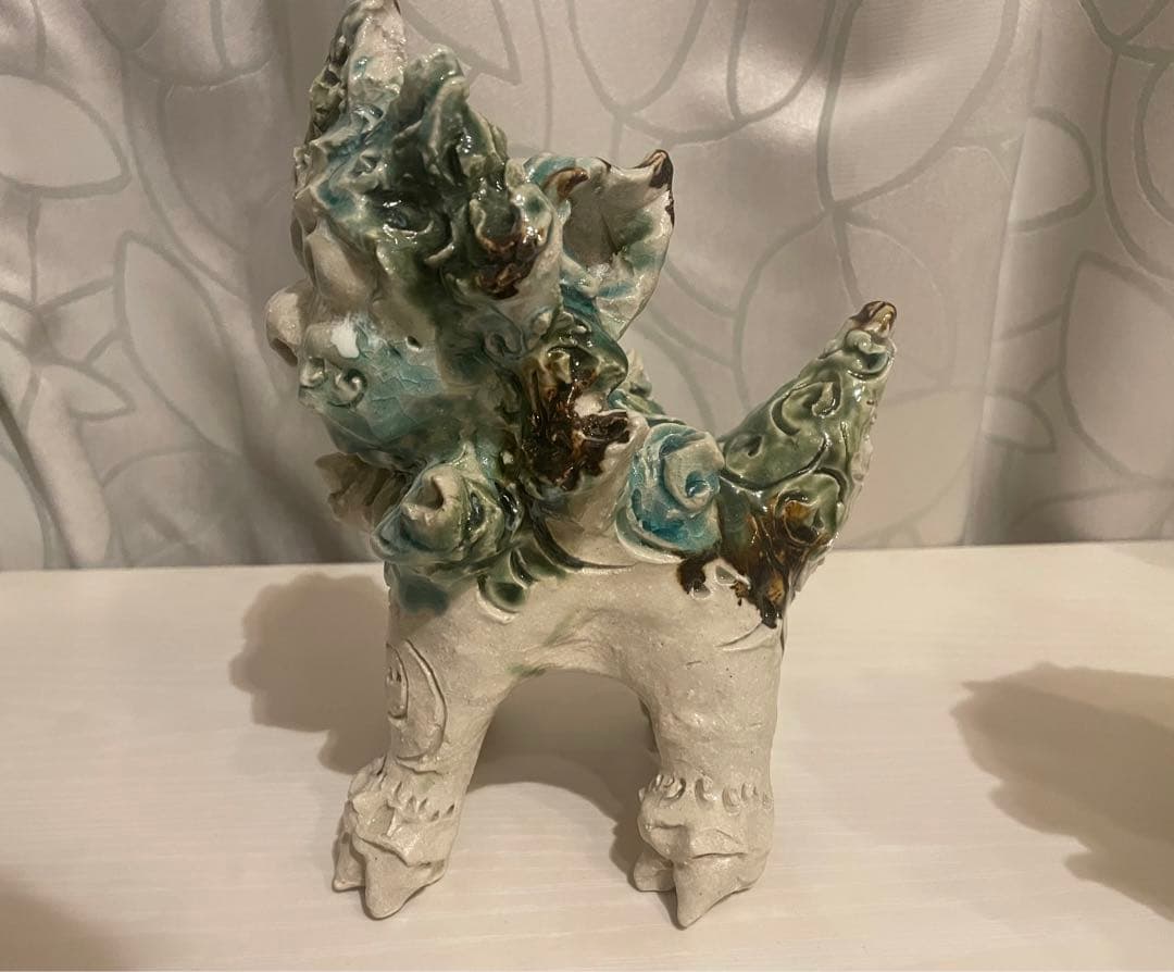 一点物】沖縄 シーサー 置物 焼物 やちむん - メルカリ