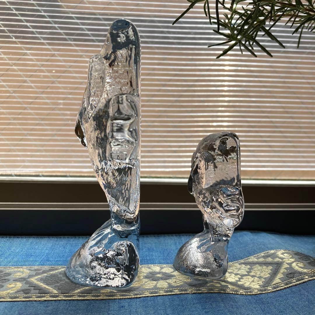 希少 KOSTA BODA コスタボダ 北欧ヴィンテージ 置物 フクロウ ガラス