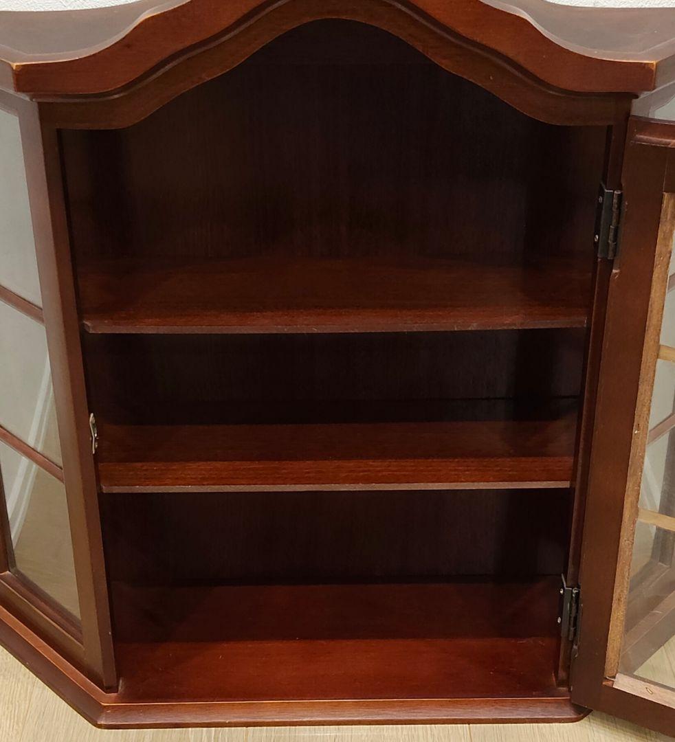 ウォールキャビネット 飾り棚 アンティーク調 レトロ 壁掛け コレクションケース