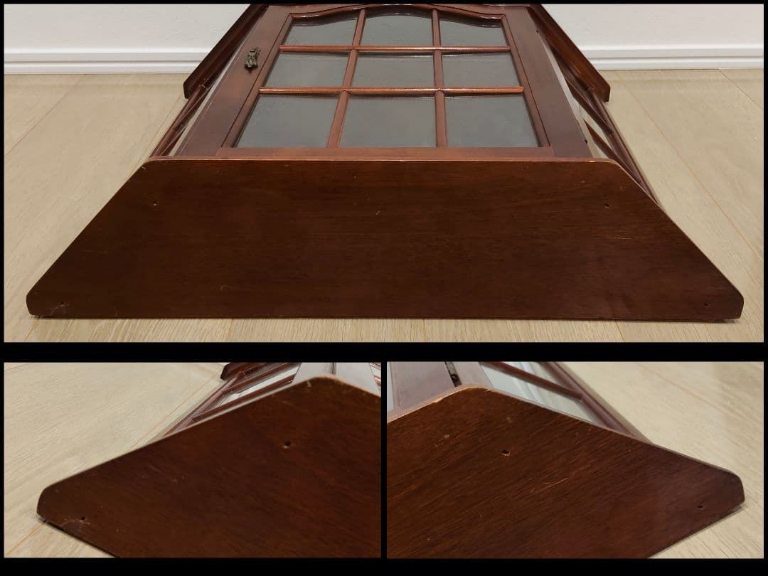 ウォールキャビネット 飾り棚 アンティーク調 レトロ 壁掛け コレクションケース