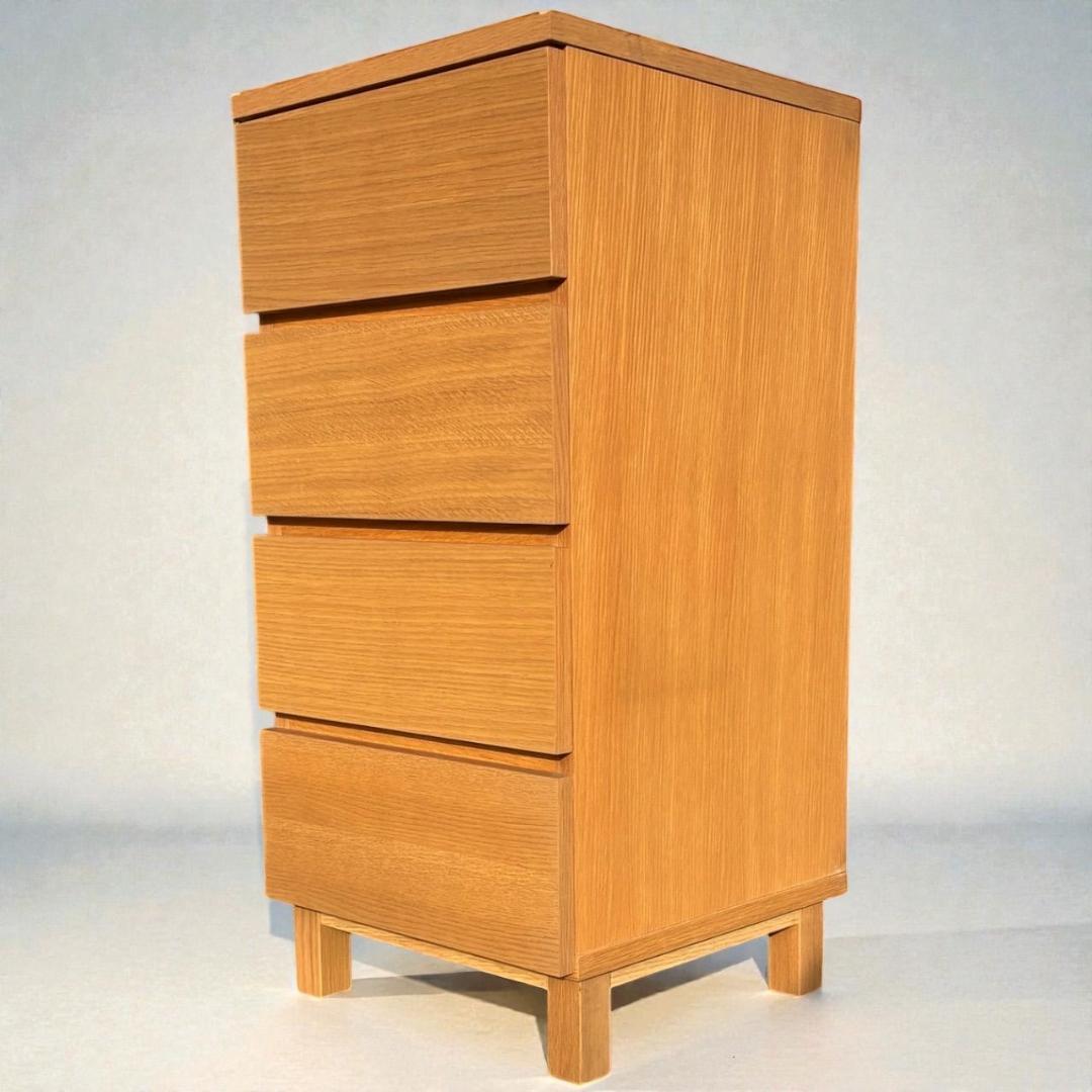廃盤 無印良品 MUJI チェスト オーク材 木製 4段 引き出し収納 北欧
