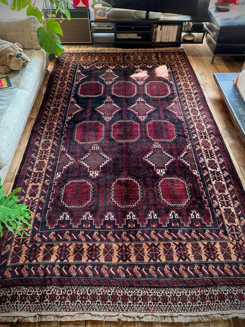 トライバルラグ ヴィンテージラグ バルーチ族 プリミティブアート 特大