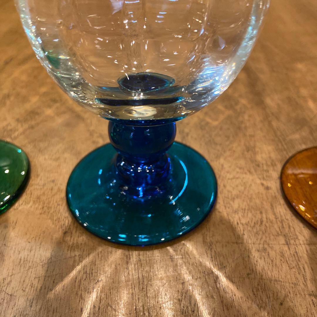 船木倭帆 捻脚モールワイングラス3個 希少 - メルカリ