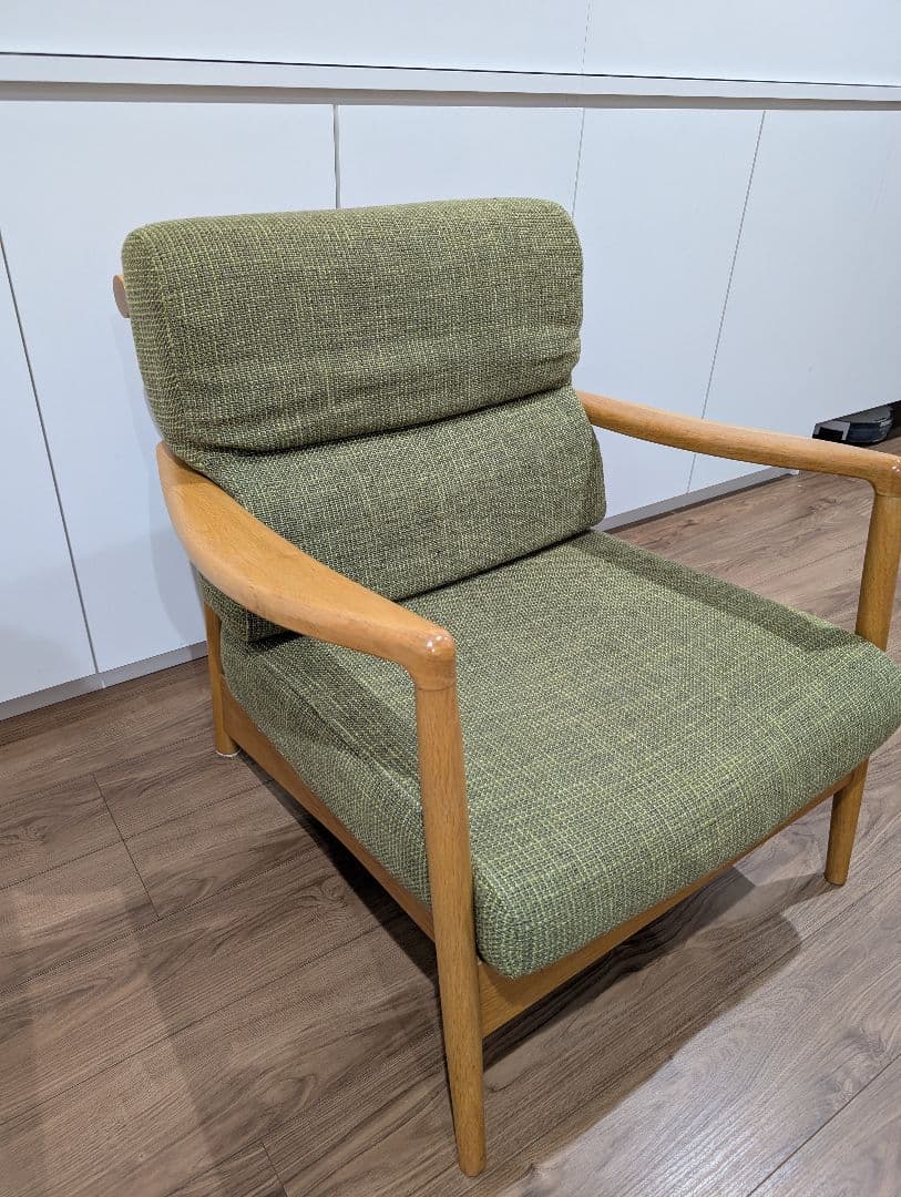 天然木オーク材 1Pソファ 天然木オーク材 北欧スタイル　オークライフ