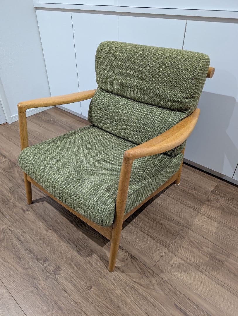 天然木オーク材 1Pソファ 天然木オーク材 北欧スタイル　オークライフ