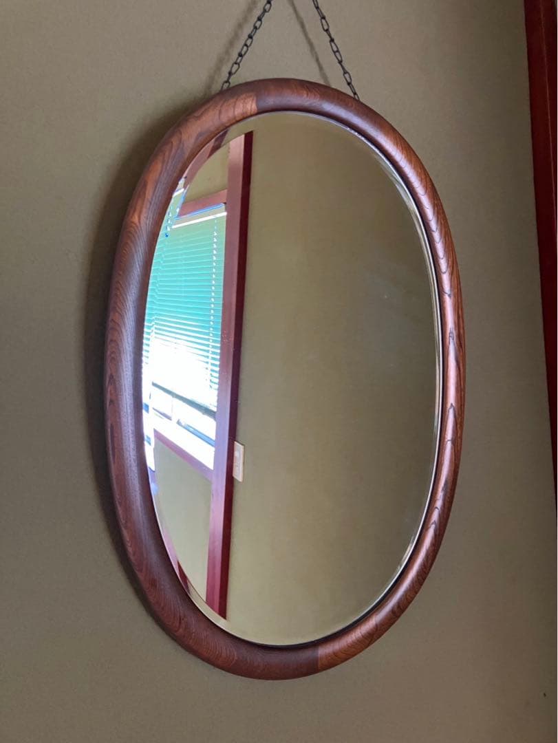 カリモク ウォールミラーA2016 昭和レトロ 壁掛け鏡