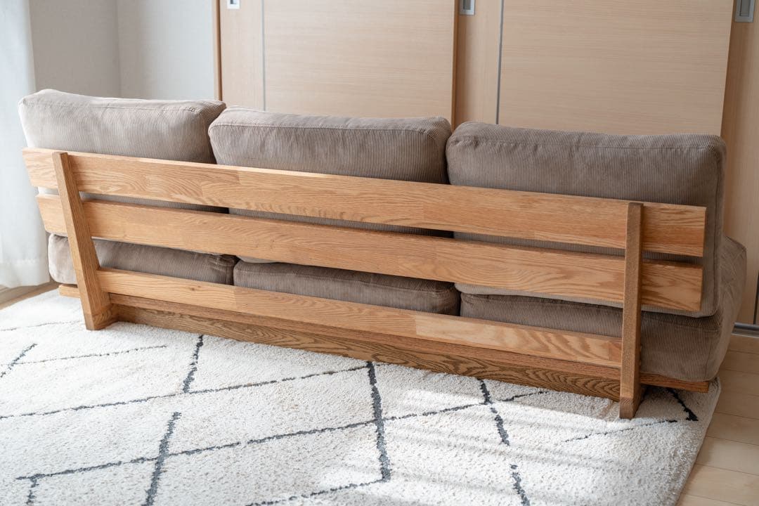 MOMO NATURAL/クラウドローソファ3P/オットマン別売/たのメル便