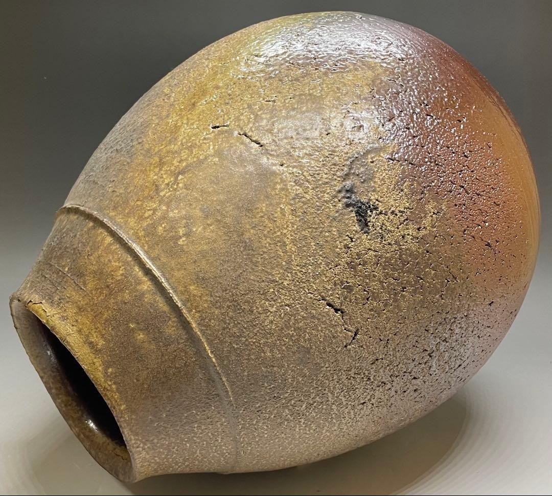 吉本正 備前花器 大作 32cm 共箱(四方桟盛蓋) 共布 栞 LY2 - メルカリ