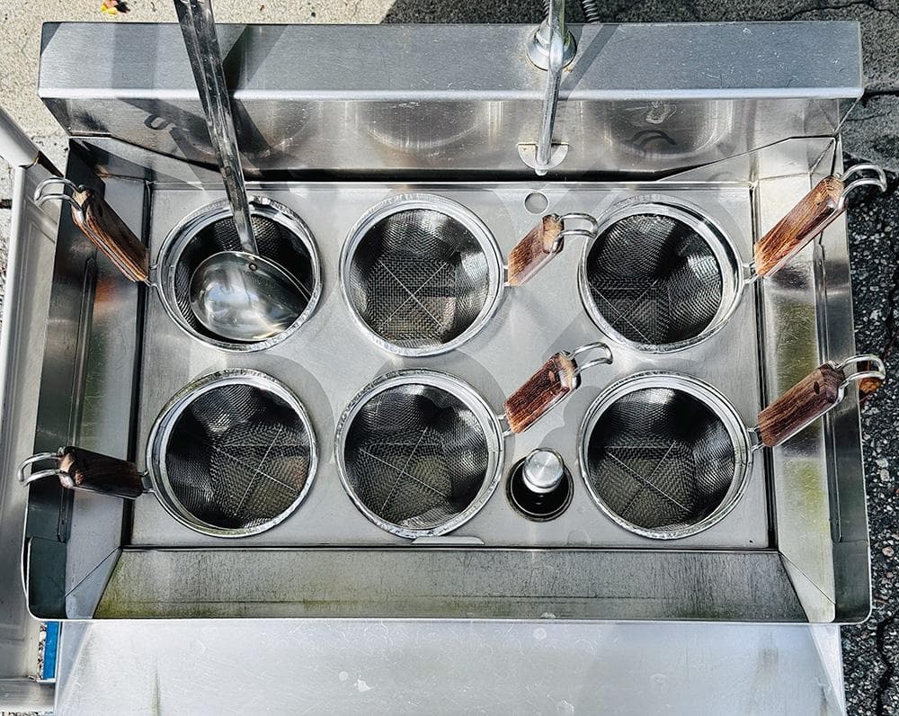 稼働品 3年落ち マルゼン 電気卓上ラーメン釜 MREK-065T 付属品多数