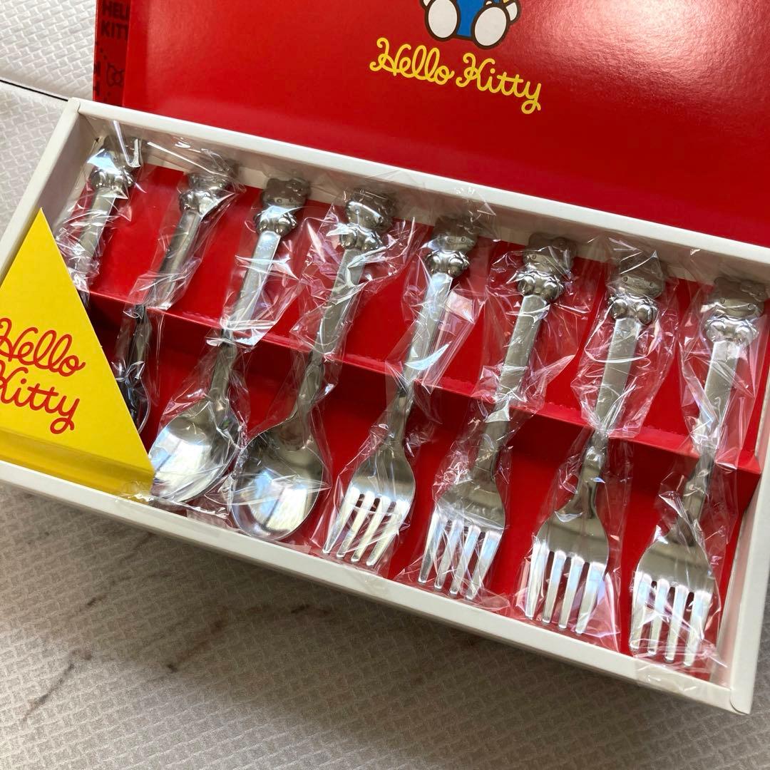 【新品】ハローキティ カトラリー 14点 非売品 2014／2016 レア 食器